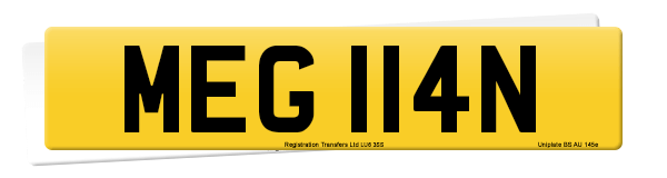 Registration number MEG 114N